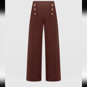 1488 NWT Saint + Sofia Chelsea Pant - Maroon Textured Sz US 14